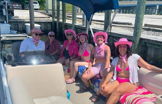 18' Pontoon - 6 adults 2 children max