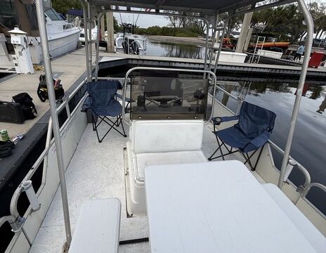 Pontoon Boat - fish - swim - sunbathe