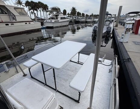 Pontoon Boat - fish - swim - sunbathe