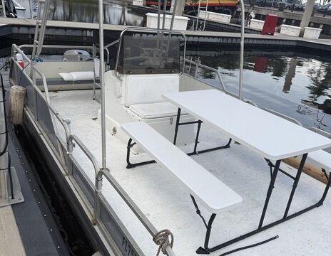Pontoon Boat - fish - swim - sunbathe