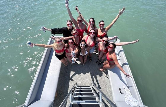 Pink Paradise - Bachelorette Party Boat – With Waterslide