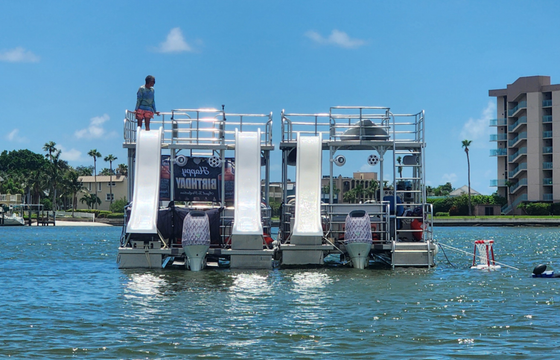 Pink Paradise - Bachelorette Party Boat – With Waterslide
