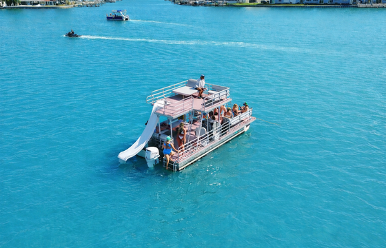 Pink Paradise - Bachelorette Party Boat – With Waterslide