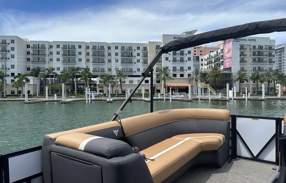 Luxury 24' Viaggo Tritoon on Clearwater Beach