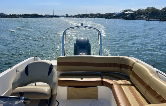 Sporty Sandbar and Island Hopping Deck Boat