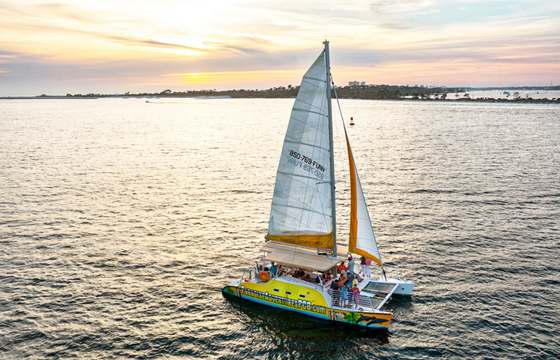 52’ Privateer Catamaran Dolphin Cruise, Shell Island Adventure