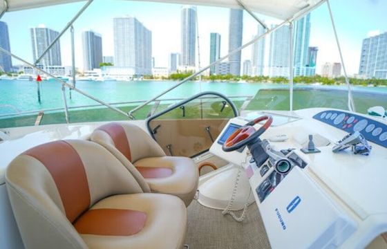 Enjoy "CANCUN" 65ft Viking Flybridge Yacht in Miami!