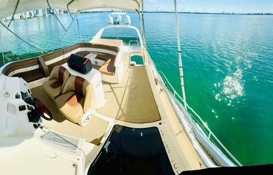 Enjoy "CANCUN" 65ft Viking Flybridge Yacht in Miami!