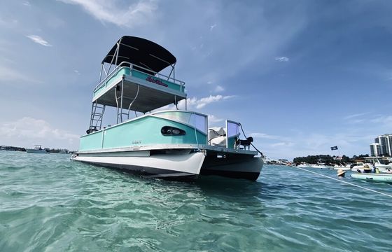27' Double-Decker Pontoon - Private  Boat for Sandbar w/ Captain