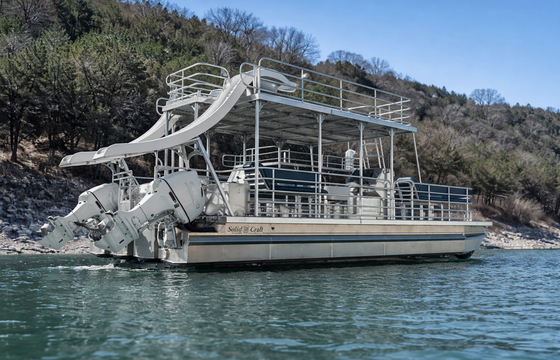 Luxury Double Decker Party Pontoon with Two Slides – Lake Austin