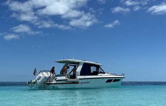 Luxury 35ft Day Boat – Dual Yamaha 350Hp with Cabin & Grill