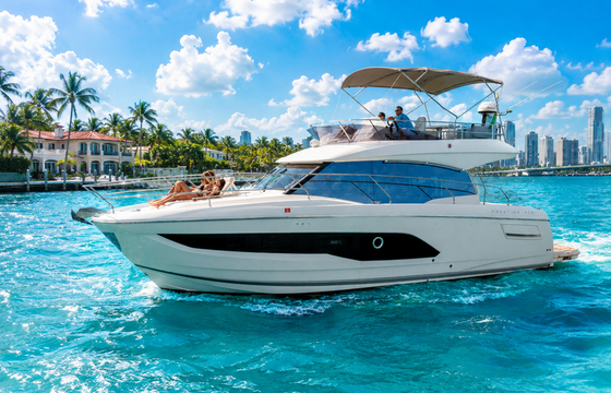 2022 45ft Luxury Prestige Yacht, Professional crew, water mattress