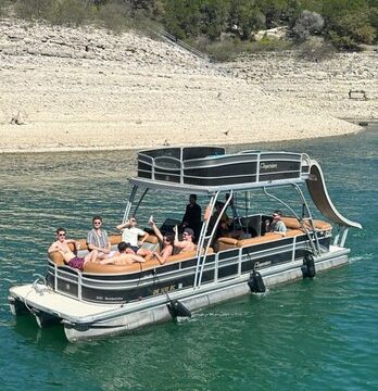 30ft Premier Sunsation Pontoon Rental – Lake Travis
