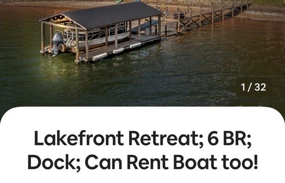 Pontoon available with house rental only