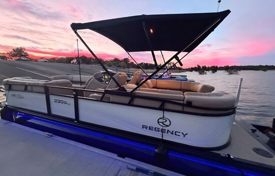 Luxury Tritoon on Folsom Lake  Regency 230 DL3 | 200HP | Seats 12