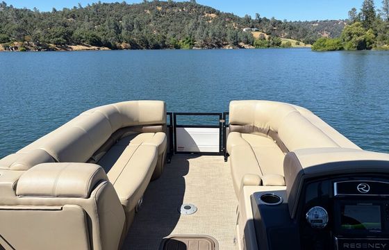 Luxury Tritoon on Folsom Lake  Regency 230 DL3 | 200HP | Seats 12