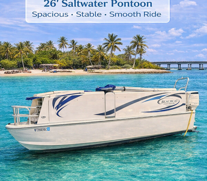 26ft Saltwater Pontoon Party and Relaxation Charter – Riviera Beach