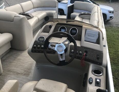 28' Pontoon Rental in Bonita Springs – Beach Chairs & Cooler Included