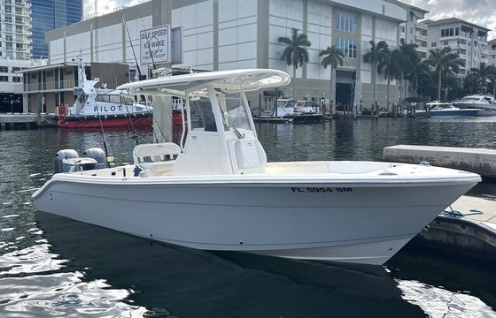 Cobia 24 Ft. Center Console boat for Cruising or Fishing with captain