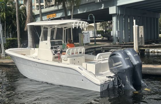 Cobia 24 Ft. Center Console boat for Cruising or Fishing with captain
