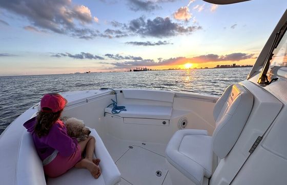 Cobia 24 Ft. Center Console boat for Cruising or Fishing with captain