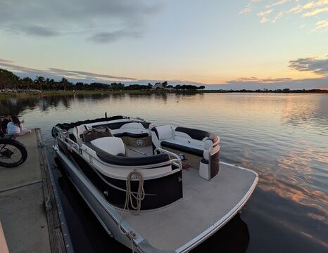 Custom Party Pontoon with Jet Ski Option Premium Sound Fuel Included