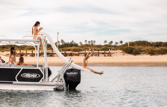 Double Decker Party Pontoon w/ Slide | Licensed Port of SD Charter