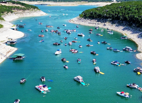 Double Decker Party Boat With Waterslide And Lily Pad – Lake Travis