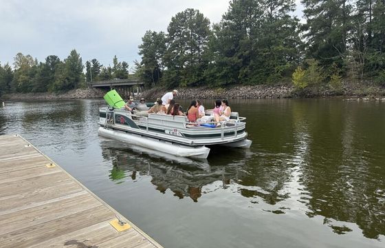 25 ft Party Barge with optional grill ready for your next gathering!