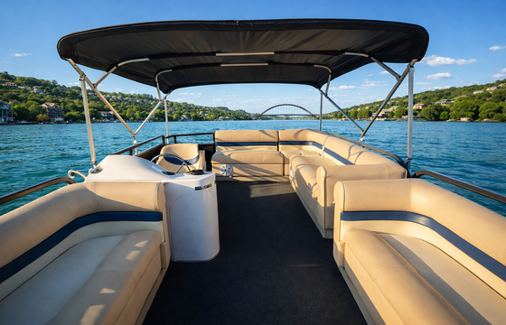 Austin’s #1 Party Boat – Black Bentley Luxury Pontoon w/ Captain