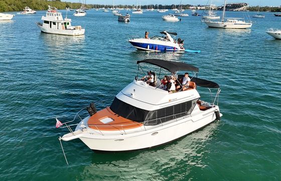 "SPECIAL DISCOUNT WEEKDAYS" FLYBRIDGE CARVER AFT CABIN