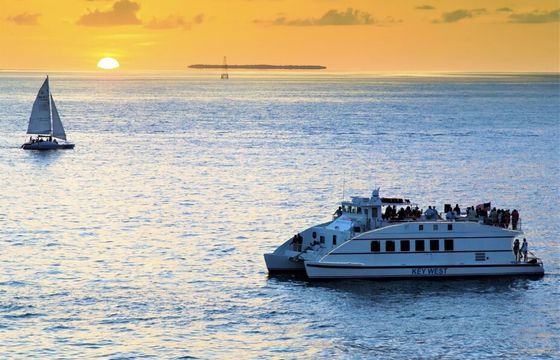 65' Party Cat for Sunset Dinner Cruise in Key West!