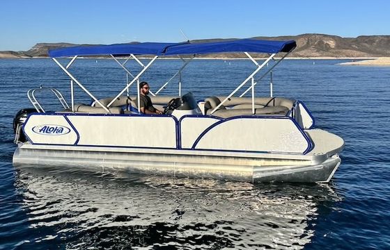 22’ Aloha Tritoon – 150HP Cruise, Swim & Tube at Lake Pleasant