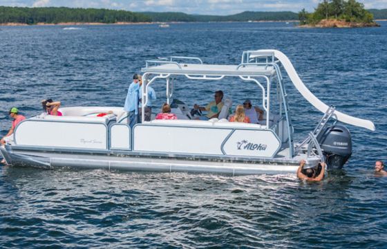 Aloha 30 Sundeck with Slide – Ultimate party boat! Hidden Cove