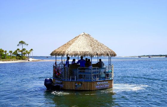 26-Passenger Tiki Boat Snorkel &amp; Sunset Cruises to Shell Island