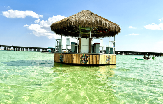 26-Passenger Tiki Boat Snorkel &amp; Sunset Cruises to Shell Island