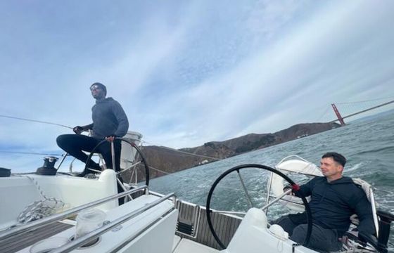 Jeanneau 349 performance crusier near the Golden Gate