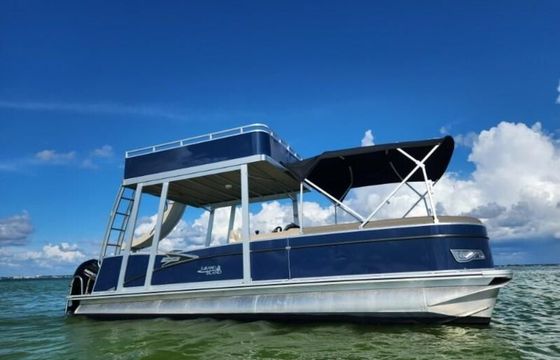 2025 Tahoe funship 25 ft upper deck  with slide 150 hp mercury
