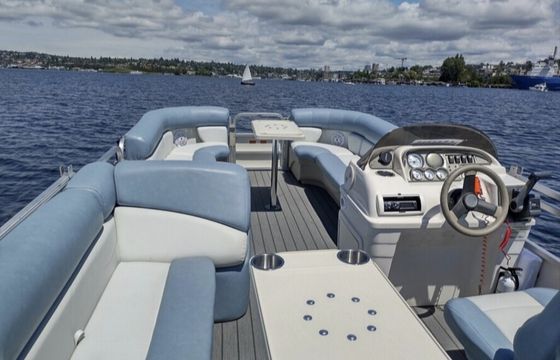 Beautiful Pontoon Boat on Lake Union! Up to 12 people.