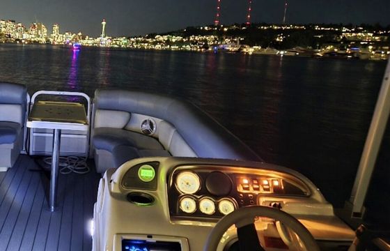 Beautiful Pontoon Boat on Lake Union! Up to 12 people.