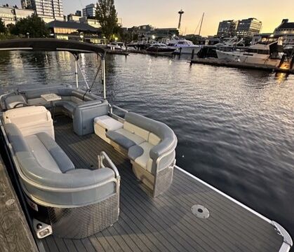 Beautiful Pontoon Boat on Lake Union! Up to 12 people.