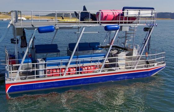 34ft Lakewind Double Decker Party Barge with Slide – Lake Travis