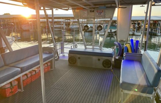 34ft Lakewind Double Decker Party Barge with Slide – Lake Travis