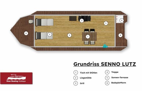 Houseboat Saunalounge 12.2 Senno Lutz