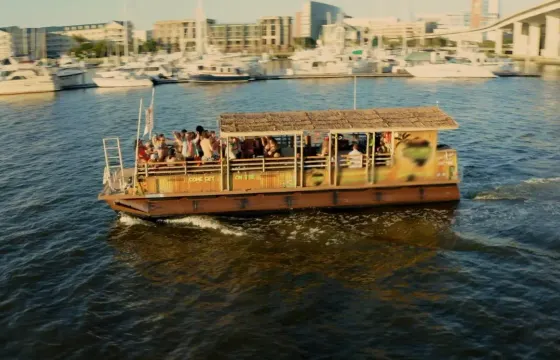 Private Party Cruise on our 40ft Tiki Themed Pontoon Boat!