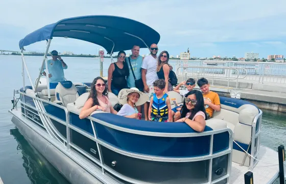 2022 New 24ft Southbay Pontoon Boat Rental up to 12 people in Clearwater FL