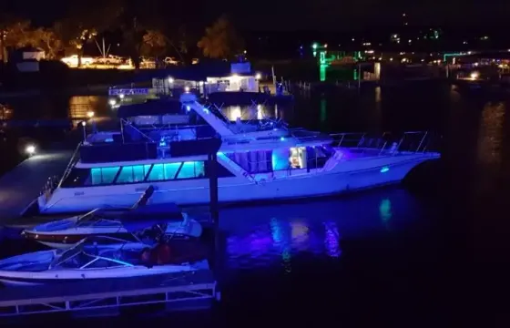 Charter the 60ft blue Water Mega Yacht in eagle mountain lake.Texas.