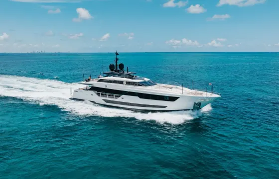 Luxurious 130ft Ferretti Custom Line serving South Florida and Bahamas