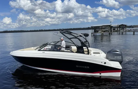 Rinker Black 200 HP Boat