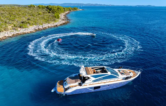 56ft Cranchi 56 Luxury Motor Yacht Charter in Split, Croatia Adriatic